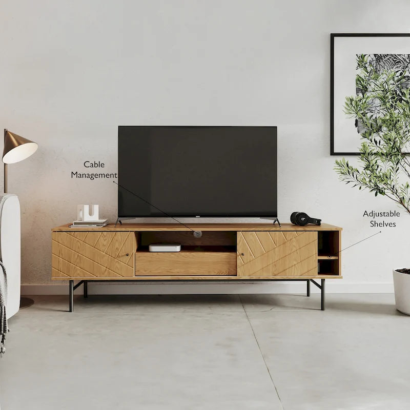 Meuble TV effet chêne Studio London Amara 70,6 pouces