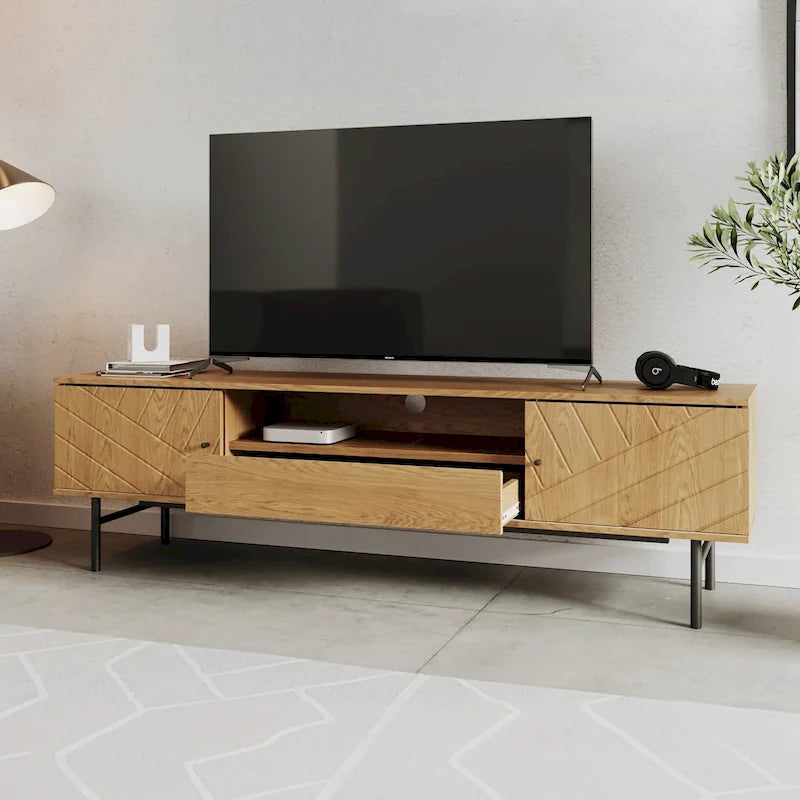 Meuble TV effet chêne Studio London Amara 70,6 pouces