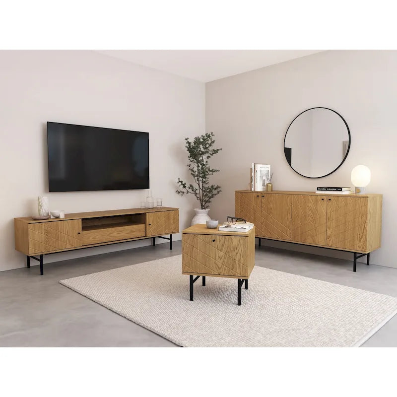 Meuble TV effet chêne Studio London Amara 70,6 pouces