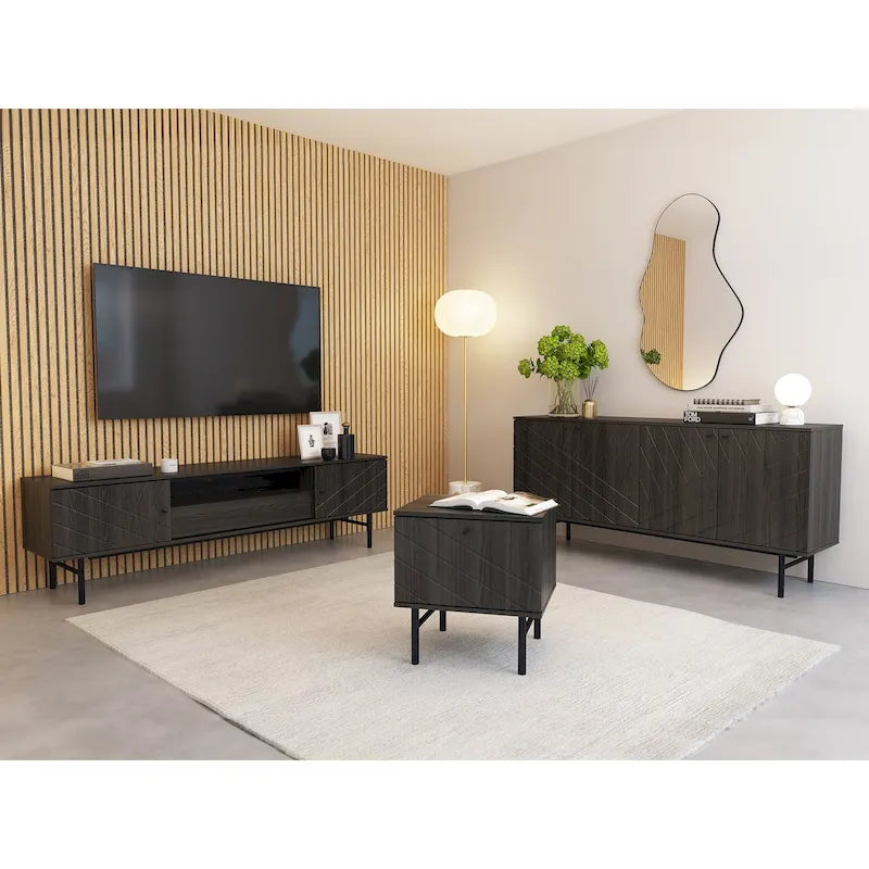 Meuble TV effet chêne Studio London Amara 70,6 pouces