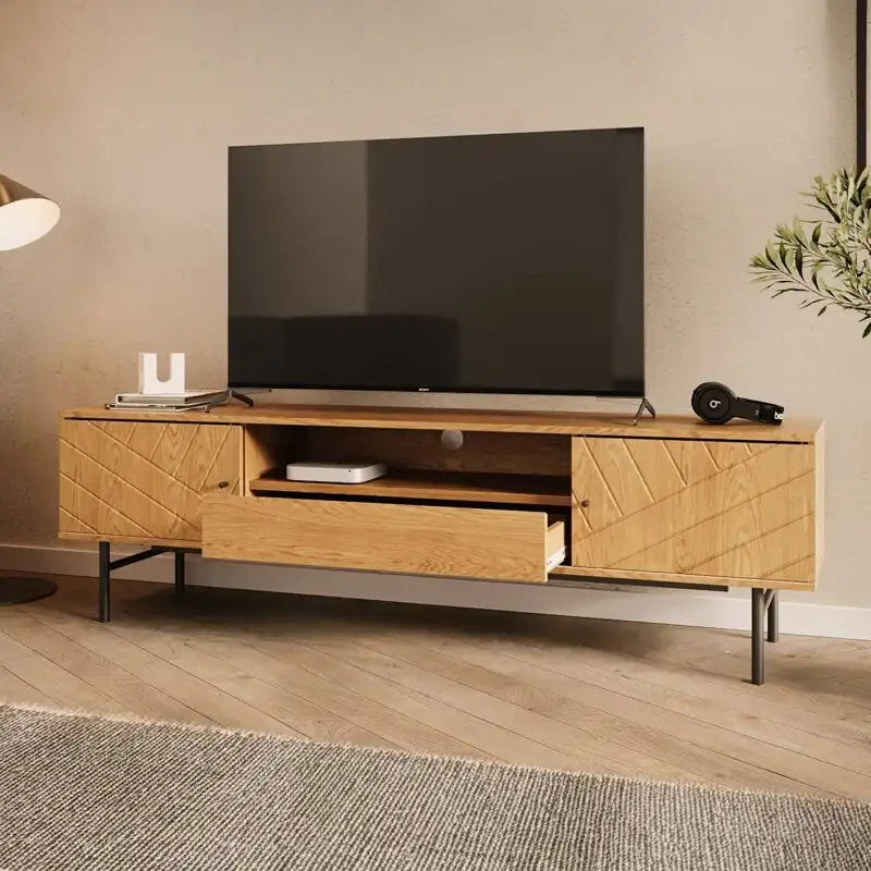 Meuble TV effet chêne Studio London Amara 70,6 pouces