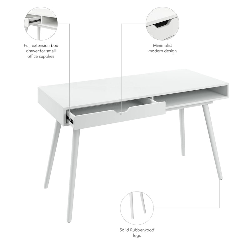 Bureau d'écriture et informatique Bush Furniture Nora 54W avec rangement