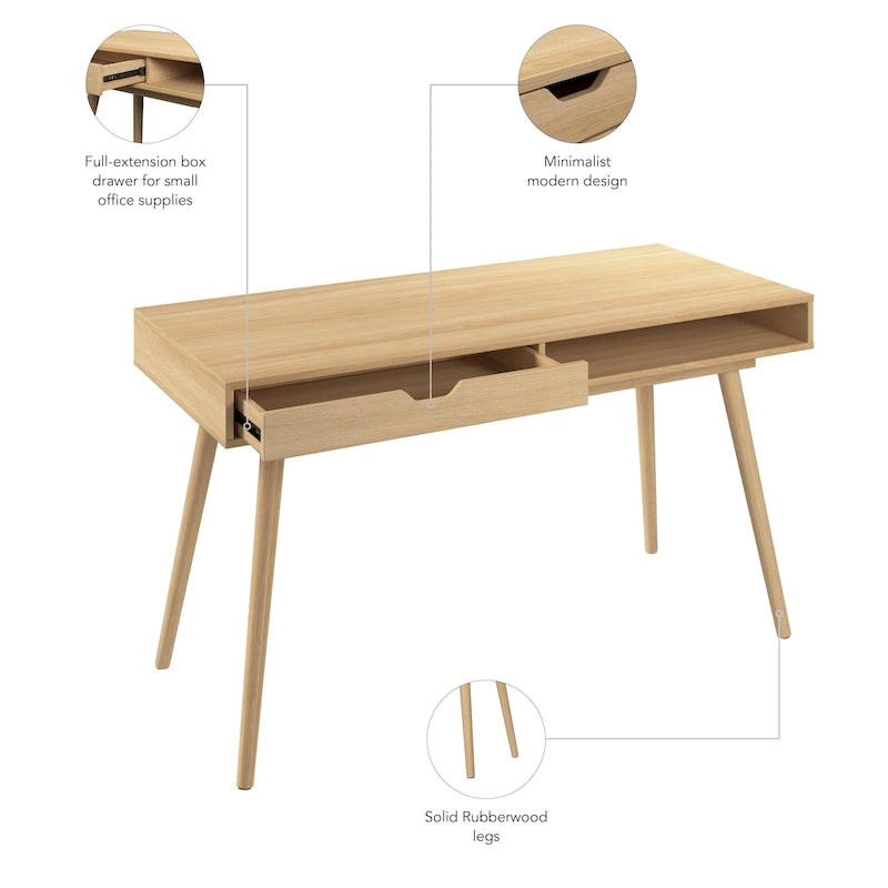 Bureau d'écriture et informatique Bush Furniture Nora 54W avec rangement