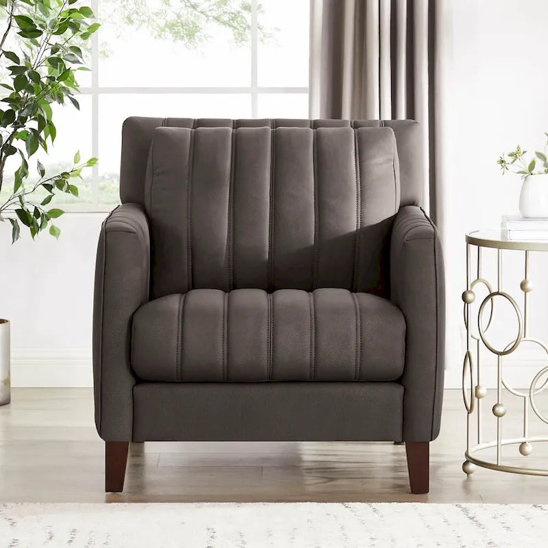 Ensemble canapé, causeuse et fauteuil en cuir pleine fleur Hydeline Ennis - Canapé, causeuse, fauteuil