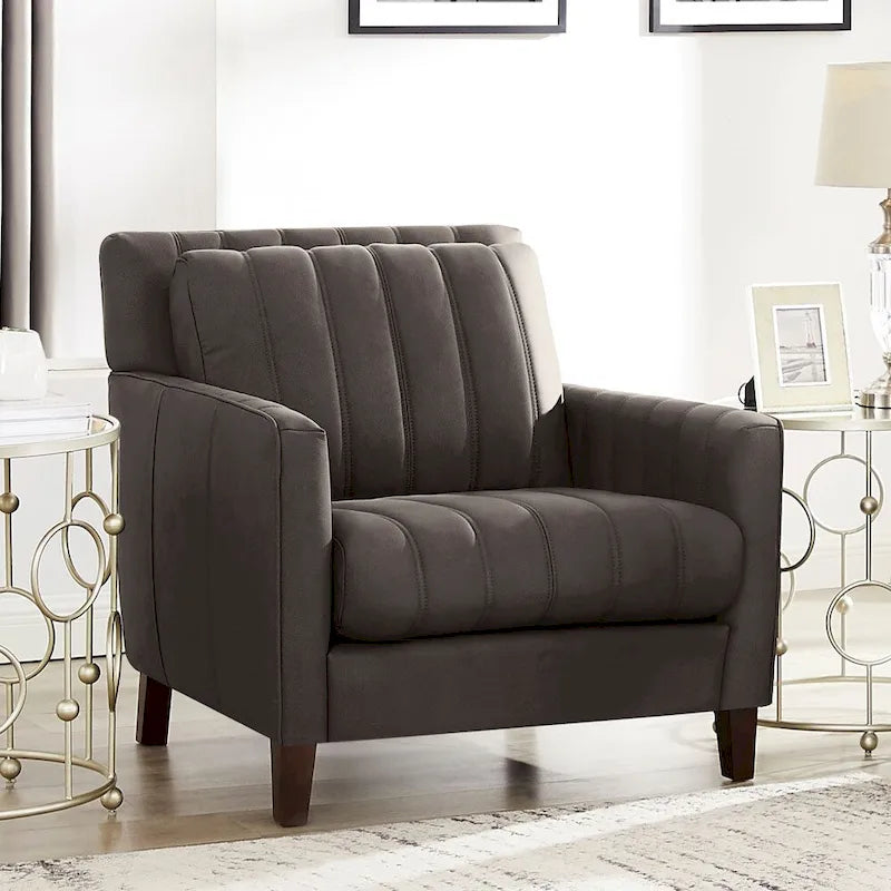 Ensemble canapé, causeuse et fauteuil en cuir pleine fleur Hydeline Ennis - Canapé, causeuse, fauteuil
