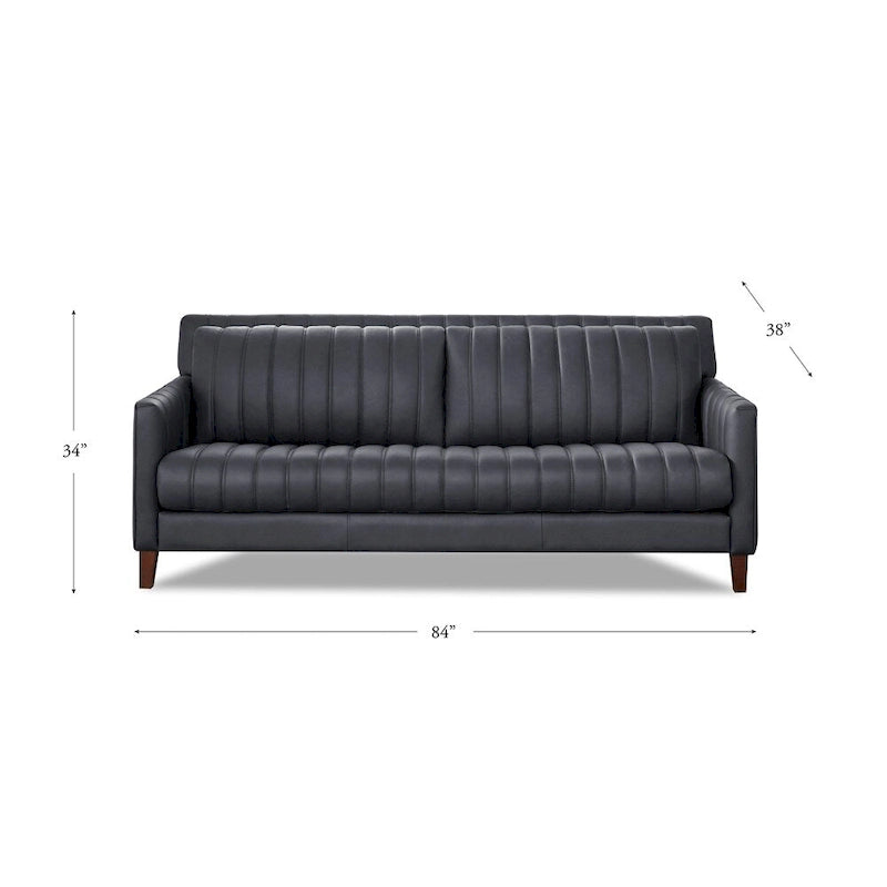 Ensemble canapé, causeuse et fauteuil en cuir pleine fleur Hydeline Ennis - Canapé, causeuse, fauteuil