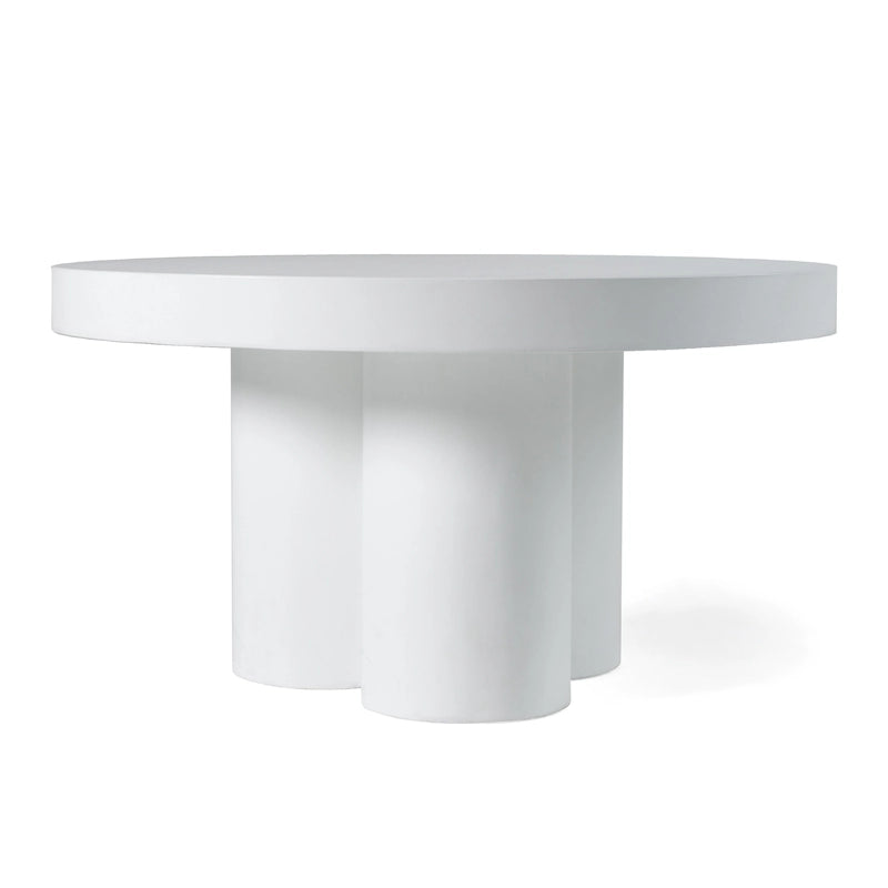 Table basse moderne en béton blanc Modrest Bruni