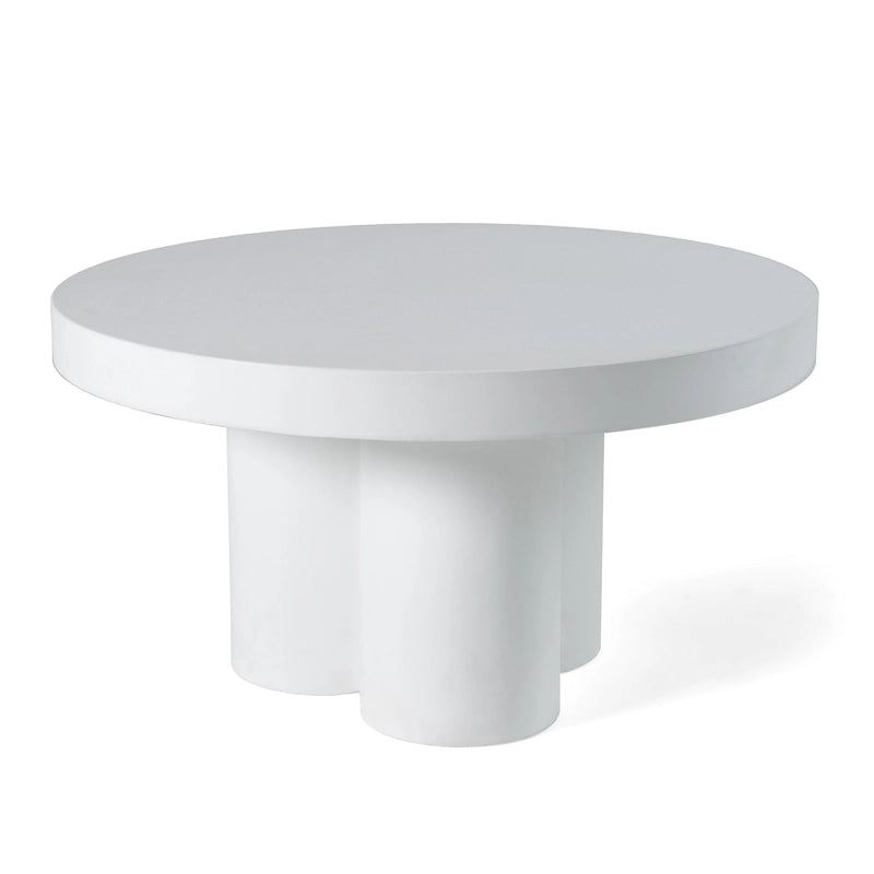Table basse moderne en béton blanc Modrest Bruni