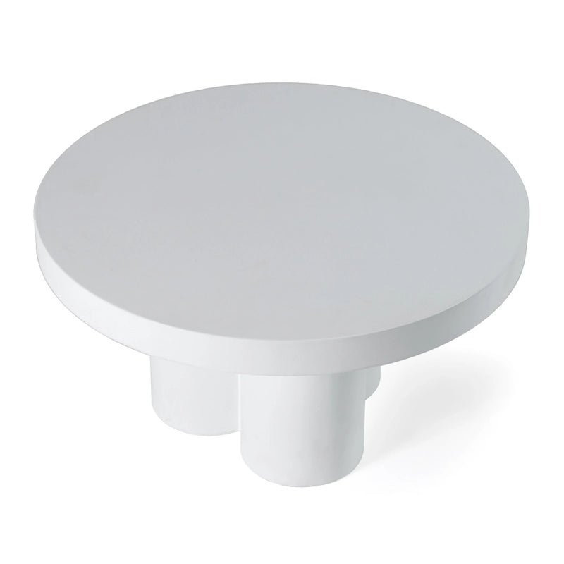 Table basse moderne en béton blanc Modrest Bruni