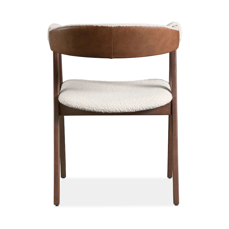 Chaises de salle à manger Shaw Mid-century en bois et bouclette par Furniture of America (Lot de 2)