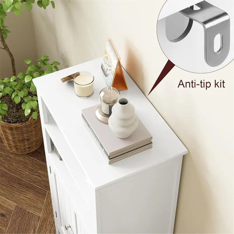 Cabinet with 2 Doors and Adjustbale Shelf - 11.8 D x 19.7 W x 36.4 H