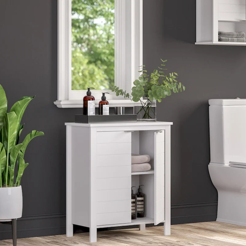 RiverRidge Madison Two-Door Bathroom and Laundry Storage Cabinet with Adjustable Shelf - N/A