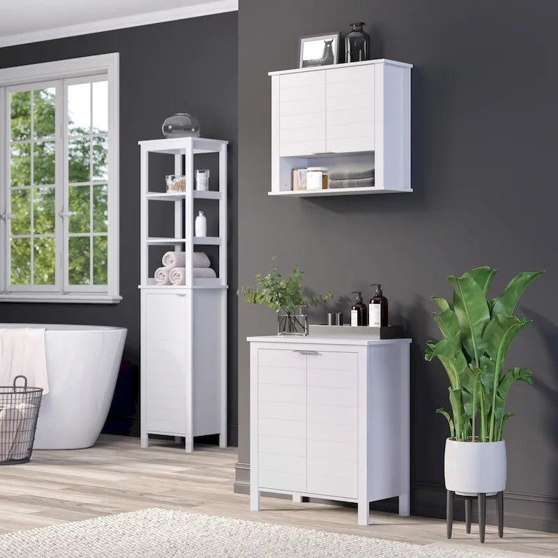 RiverRidge Madison Two-Door Bathroom and Laundry Storage Cabinet with Adjustable Shelf - N/A
