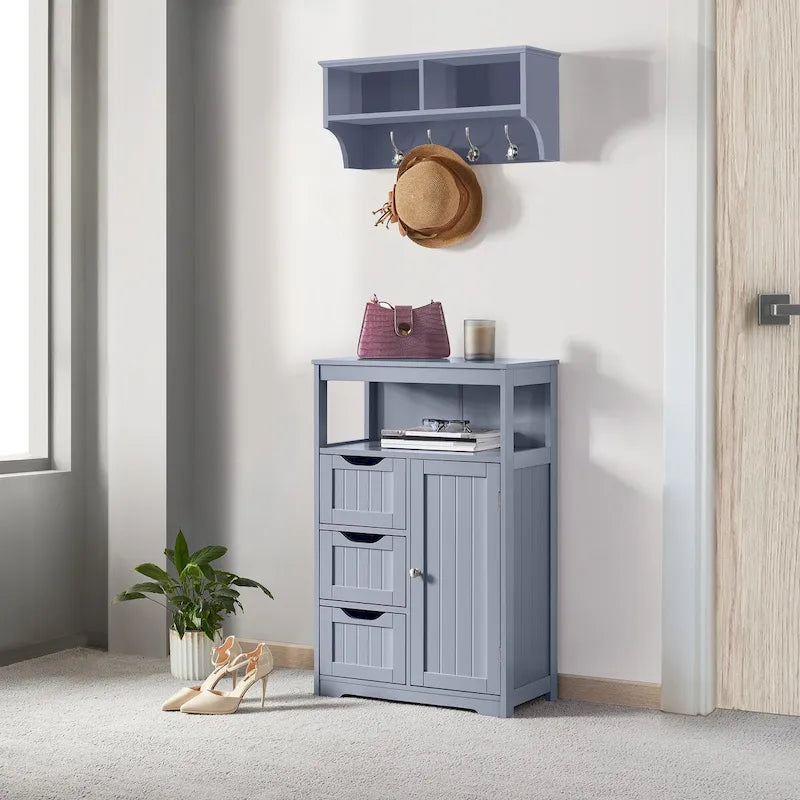 Yaheetech Bathroom Floor Cabinet Bedroom Cabinet Storage Organizer