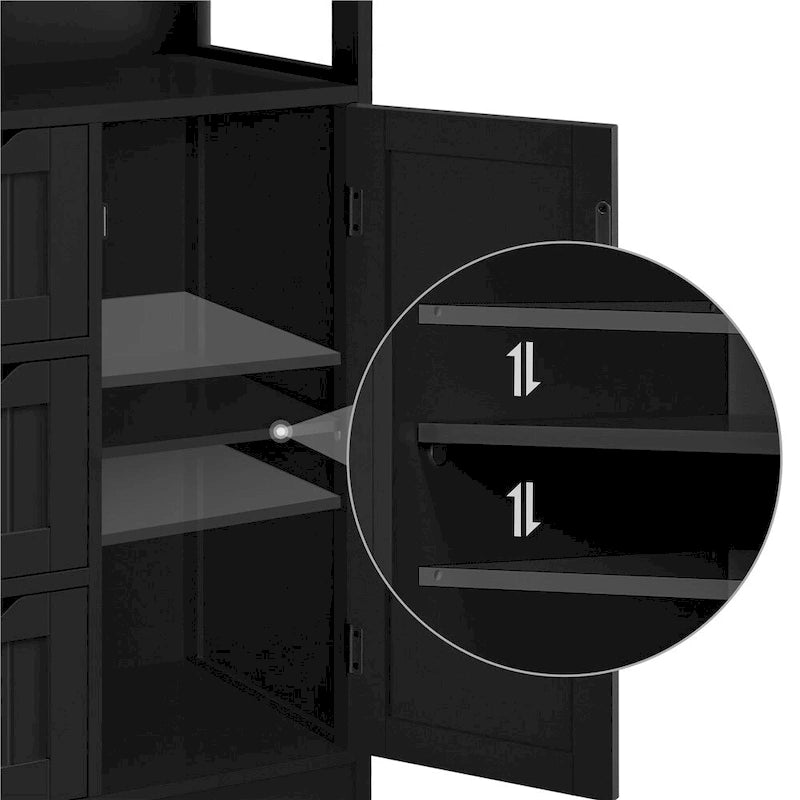 Yaheetech Bathroom Floor Cabinet Bedroom Cabinet Storage Organizer