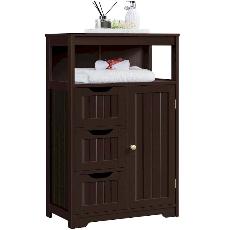 Yaheetech Bathroom Floor Cabinet Bedroom Cabinet Storage Organizer