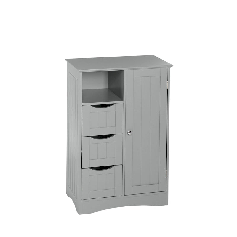 Armoire de rangement RiverRidge Ashland à porte simple pour salle de bain et buanderie avec 3 tiroirs, étagère ouverte et réglable