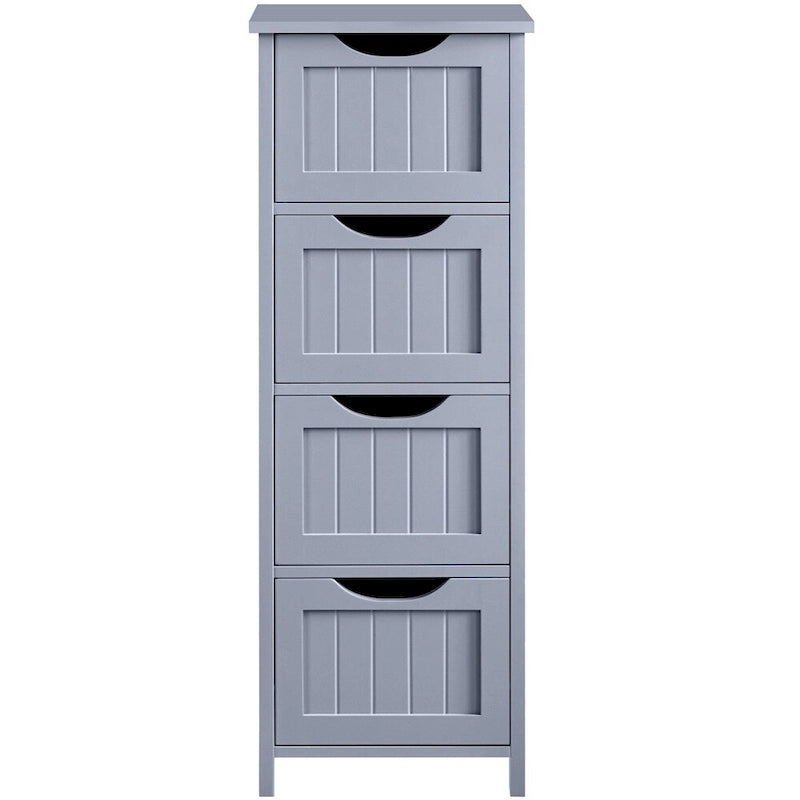 Yaheetech Bathroom Floor Cabinet Slim Bath Cabinet with 4 Drawers