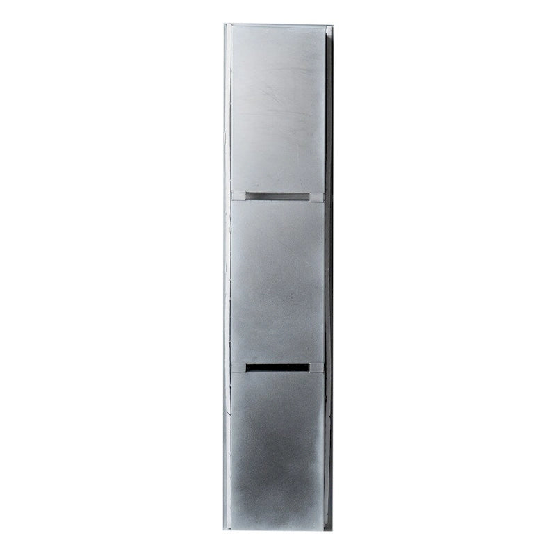 ALFI brand 8  x 36  White Matte Stainless Steel Vertical Triple Shelf Bath Shower Niche