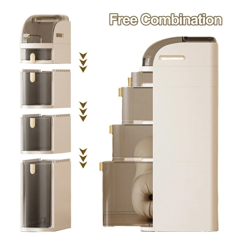 Small Bathroom Storage Cabinet Waterproof - 16.14 D x 7.09 W x 19.69 H