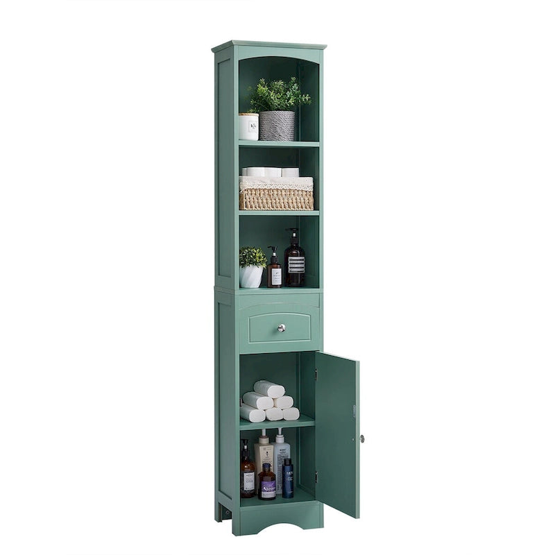 Tall Bathroom Cabinet Freestanding Storage Cabinet with Drawer - 13.4 L x 9.1 W x 66.9 H