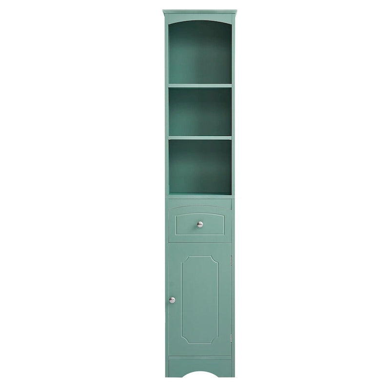 Tall Bathroom Cabinet Freestanding Storage Cabinet with Drawer - 13.4 L x 9.1 W x 66.9 H
