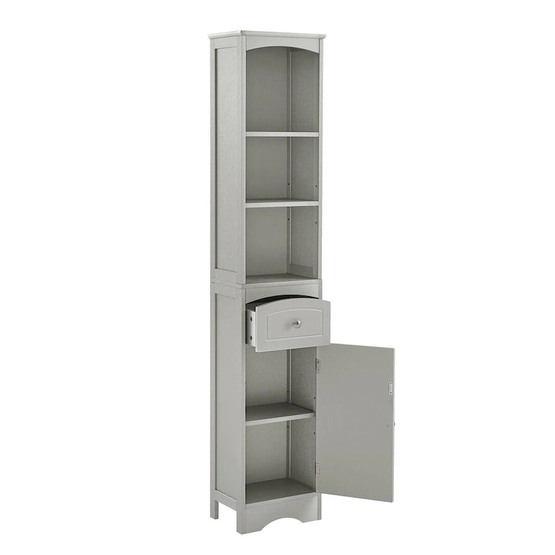 Tall Bathroom Cabinet Freestanding Storage Cabinet with Drawer - 13.4 L x 9.1 W x 66.9 H