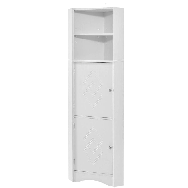 61  H Bathroom Storage Cabinet, Freestanding Bathroom Cabinet with Open Storage Bathroom Floor Cabinet