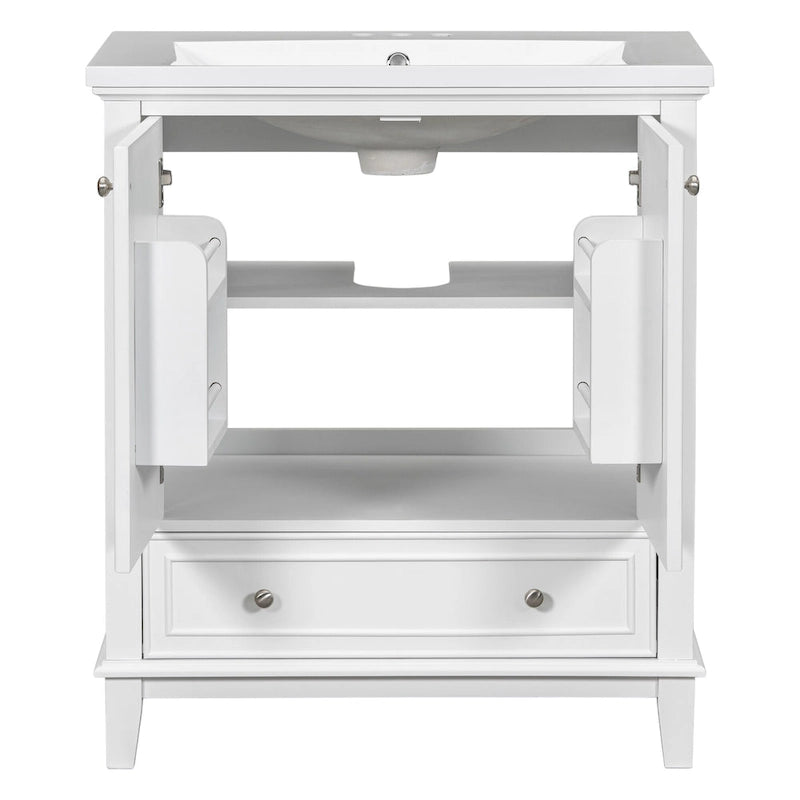 Bathroom Cabinet with Doors and Drawer