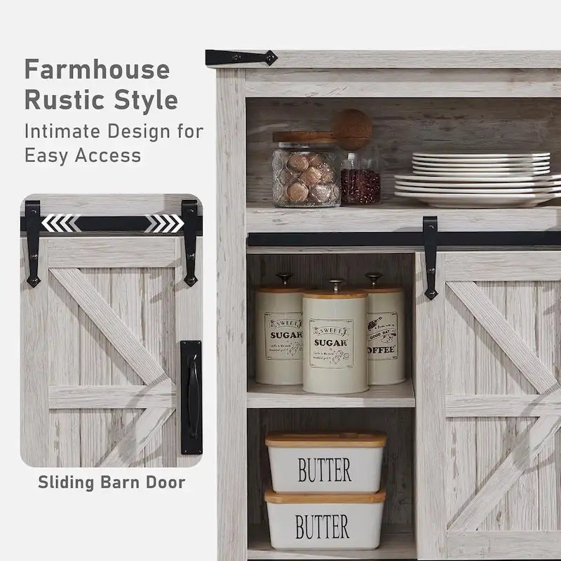 Farmhouse Bathroom Floor Cabinet, Small Storage Cabinet for Bathroom