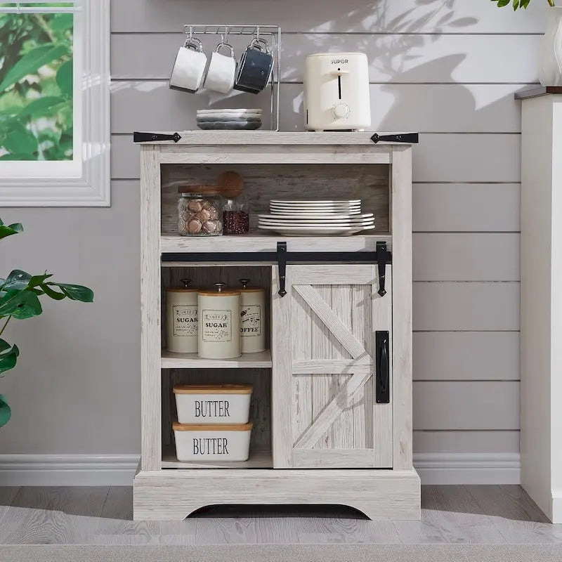 Farmhouse Bathroom Floor Cabinet, Small Storage Cabinet for Bathroom
