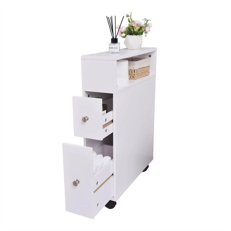 Meuble de rangement étroit pour salle de bain - 19,69 P x 6,45 L x 22,83 H