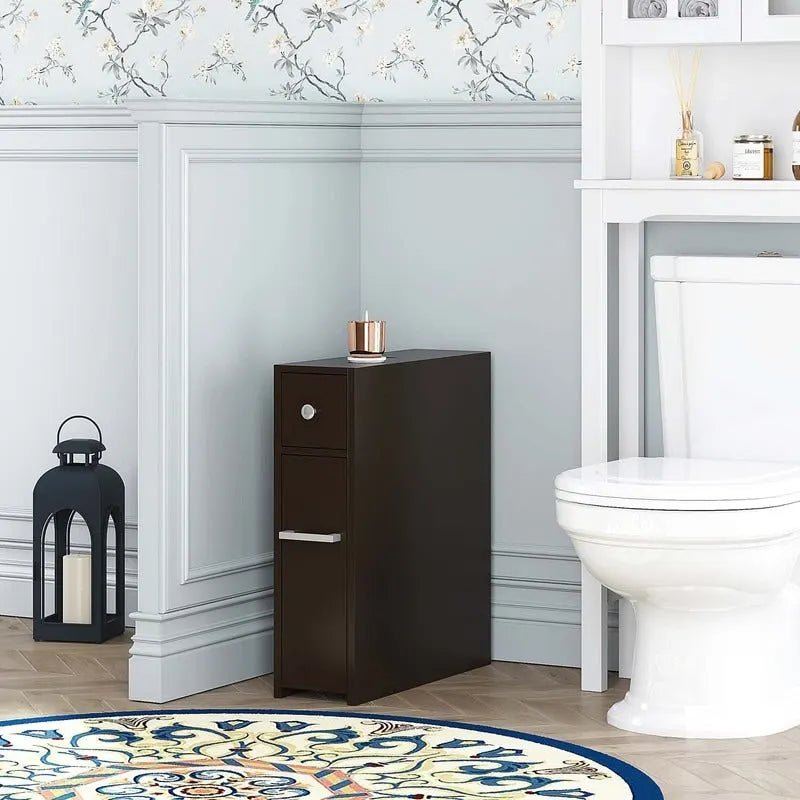 Meuble de rangement étroit pour salle de bain - 19,69 P x 6,45 L x 22,83 H