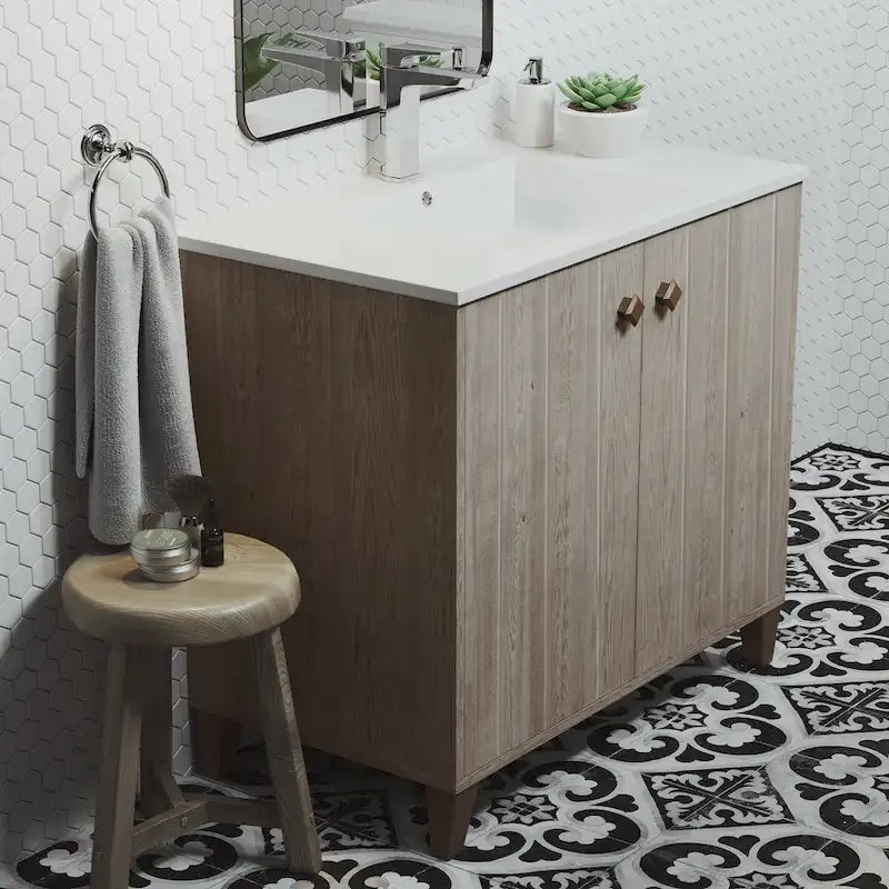 Pur 16.5  Square Wall-Mount Bathroom Sink - Brown
