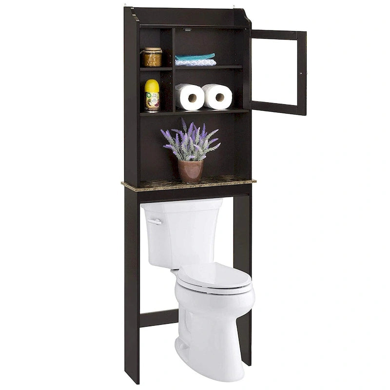 23.25 in. W x 7.5 in. D x 69 in. H Wall Cabinet in Espresso