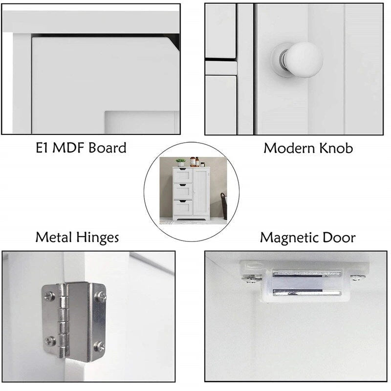 Bathroom Storage Cabinet - 11.81 D x 23.62 W x 31.89 H