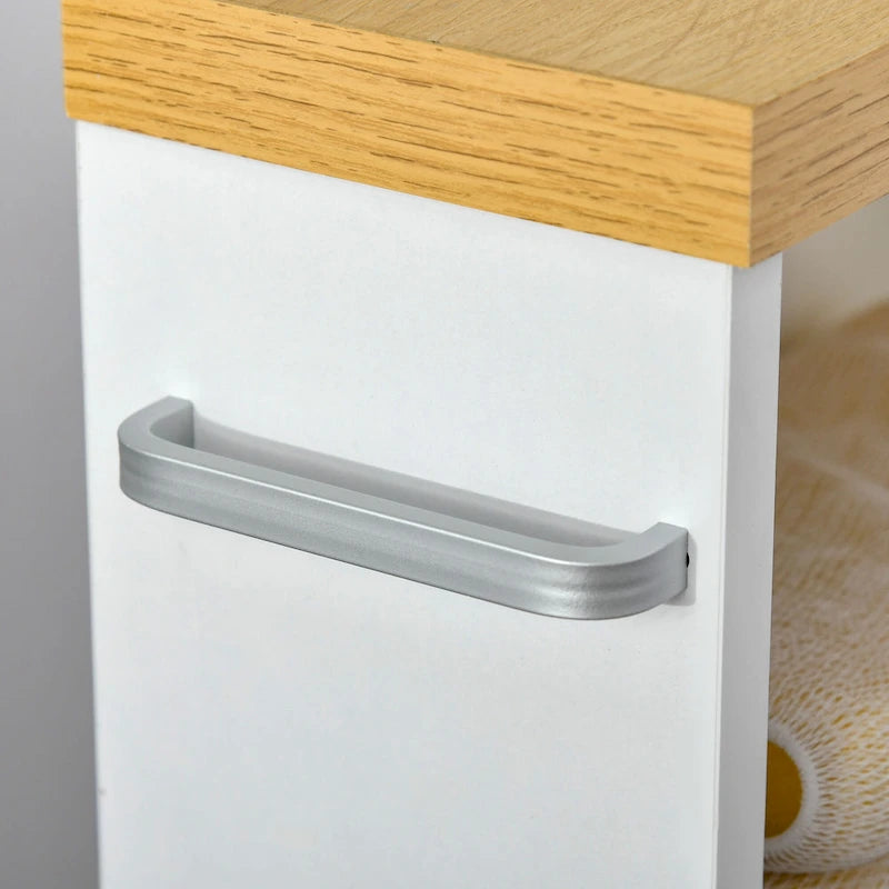 Meuble de salle de bain à roulettes avec rangement