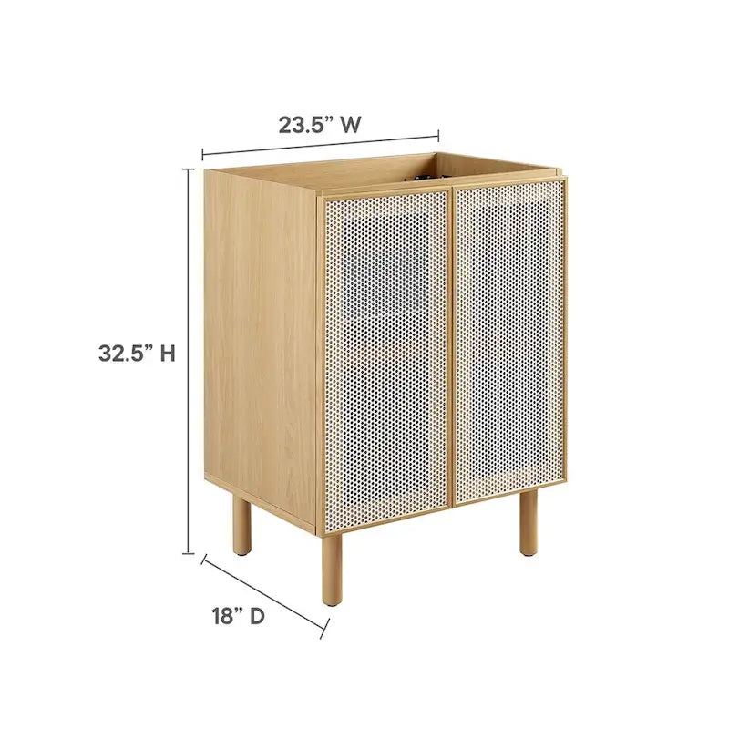 Calla 24  Perforated Metal Bathroom Vanity Cabinet (Sink Basin Not Included)