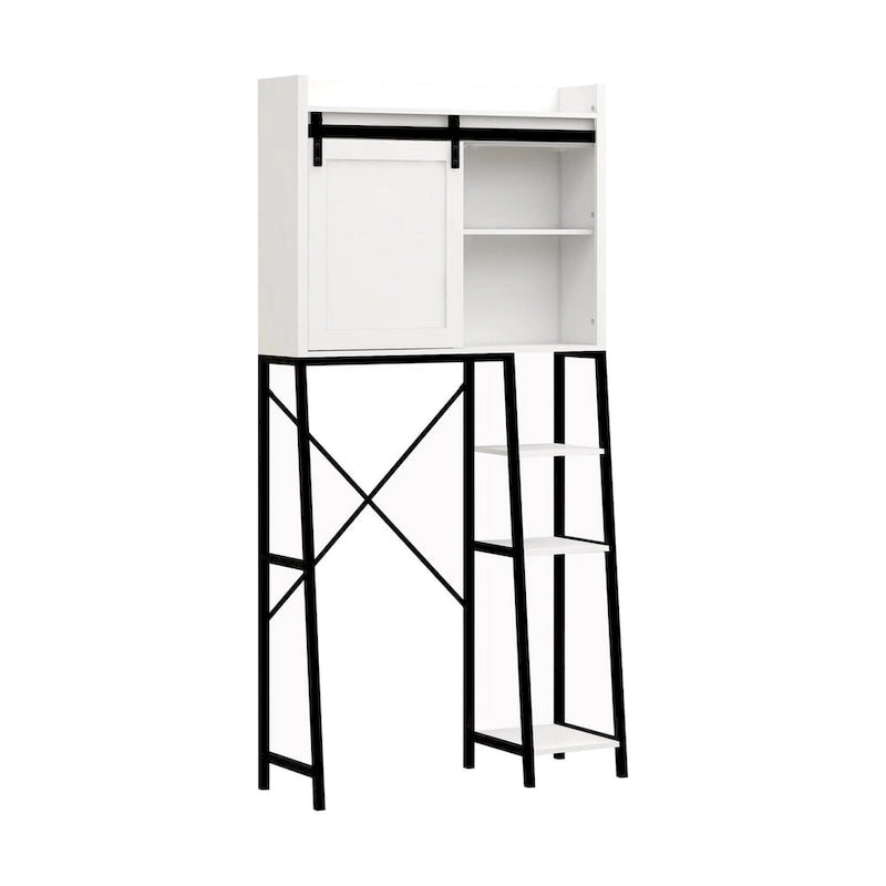 Over The Toilet Storage Cabinet with Sliding Barn Door
