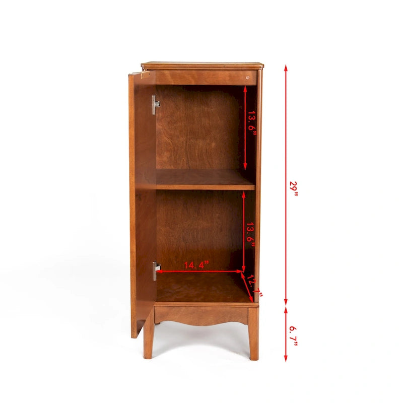 Modern Bathroom Floor Cabinet &Linen cabinet with Adjustable Shelves,Antique Brass(14.5 12.6 35.7 )