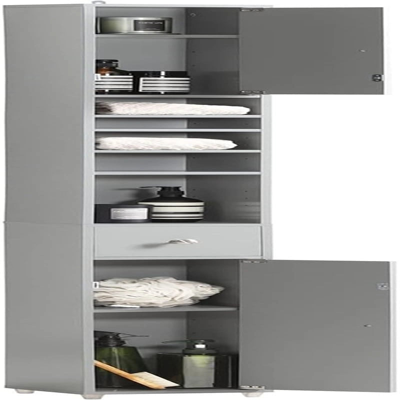 Black Bathroom Tall Cabinet - 7.87 D x 7.87 W x 70.87 H