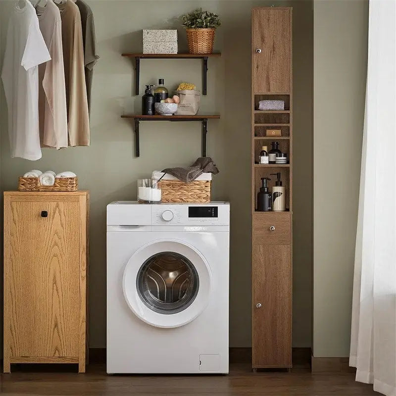 Black Bathroom Tall Cabinet - 7.87 D x 7.87 W x 70.87 H