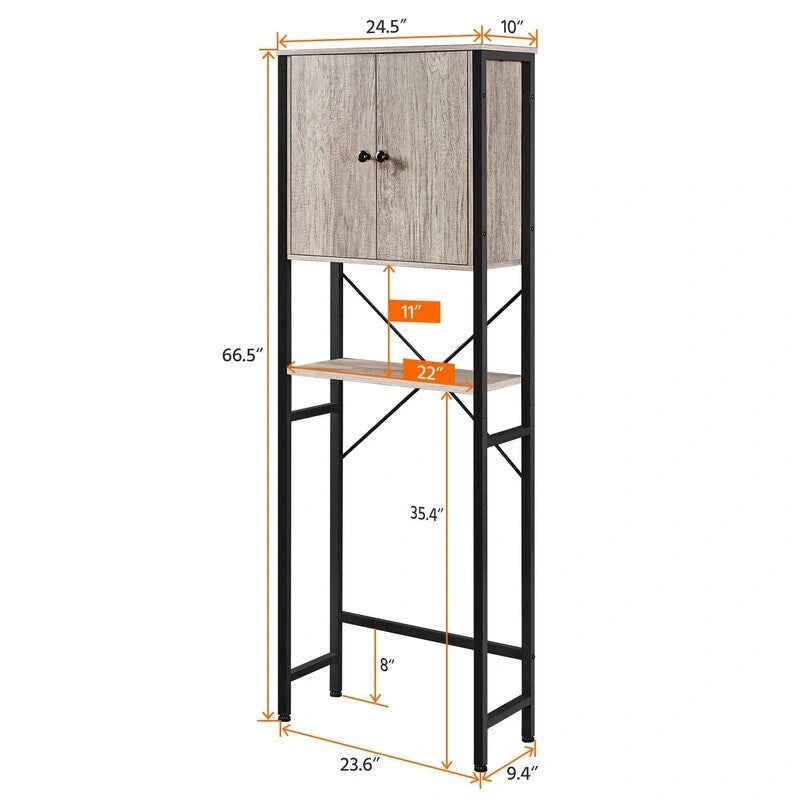 Meuble de rangement pour toilettes – 10 P x 24,5 L x 66,5 H