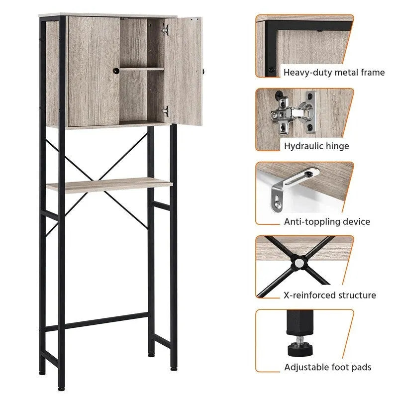 Meuble de rangement pour toilettes – 10 P x 24,5 L x 66,5 H