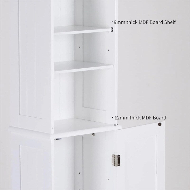 Bathroom Storage Cabinet - 9 D x 13.4 W x 65 H