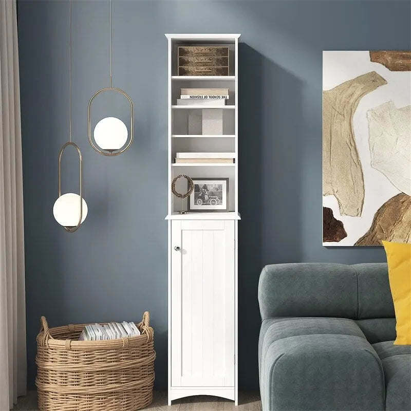 Bathroom Storage Cabinet - 9 D x 13.4 W x 65 H