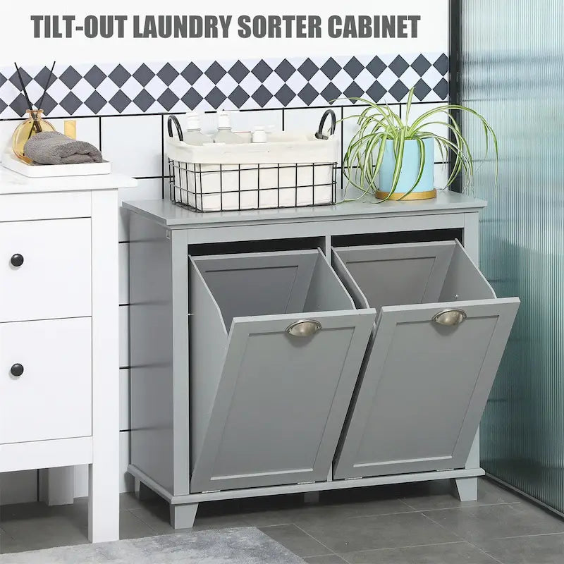 Meuble de tri de linge basculant