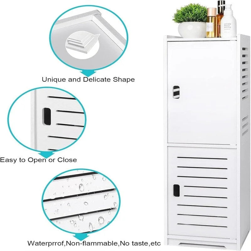 Small Waterproof Bathroom Cabinets Free Standing - 8.7 D x 8.7 W x 29.5 H