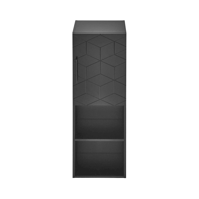 Annecy 15  W x 46  H x 12  D Linen Cabinet in Phantom Black