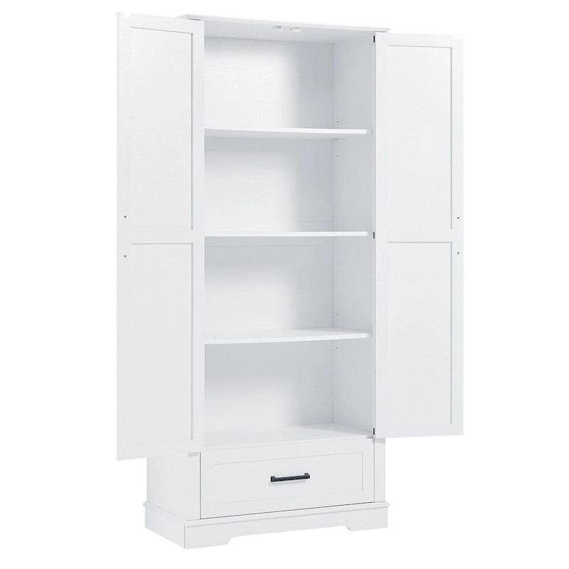Tall Bathroom Storage Cabinet,Cabinet with Two Doors and One Drawer